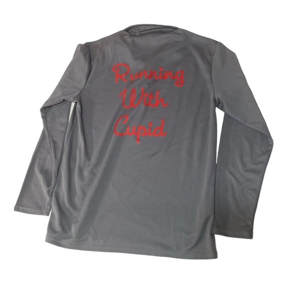 La Fos Running With Cupid Men’s Medium 1/4 Zip Pullover Valentines - Picture 2 of 2